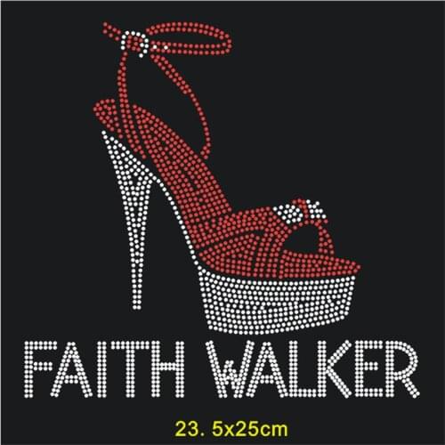 Rhinestone Transfers Designs High Heels Motif Rhinestones Iron-On Transfers Patch For Clothing Diy Felt Decoration For T-Shirt