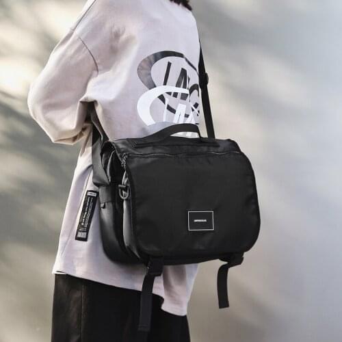 One shoulder messenger bag tide brand large capacity tooling bag ins Japanese leisure student satchel function postman bag