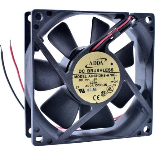 COOLING REVOLUTION AD0812HS-A70GL 8cm 80mm fan 8025 12V 0.25A Brand new original 2 line air volume chassis cooling fan