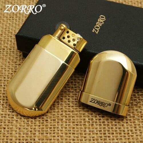 Vintage Mini Brass Grinding Wheel Metal Kerosene lighter Cigarette Lighter Gasoline Trench Lighter Military Tobacco Lighter