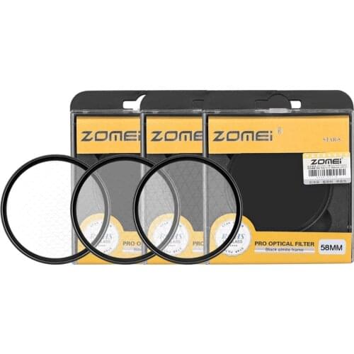 ZOMEI High Quality 40.5/49/52 /58 /67 /72 /77/ 82 mm star-effect starburst Lens +6 pointed Camera filter
