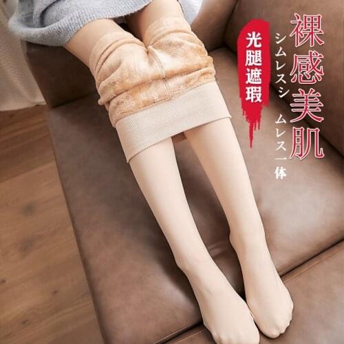 2020 Autumn Winter Leggings Womens Keep Warm Solid Leggings for Women High Waist Thick Velvet Leggings Super Elastic