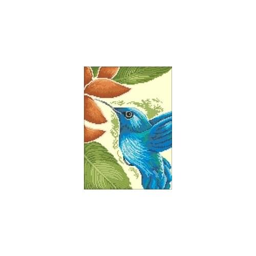 Magazine-Blue Hummingbird Counted Cross Stitch 11CT 14CT 18CT Cross Stitch Kits Embroidery Needlework Sets