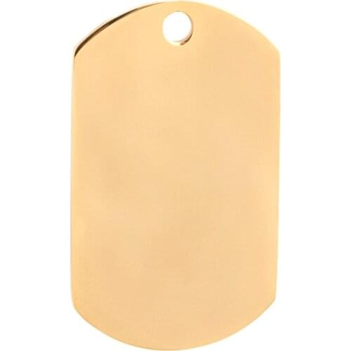 10pcs 24x40mm mens Dogtag Pendant mirror polish small charms stainless steel diy Necklace Pendant for men wholesale price