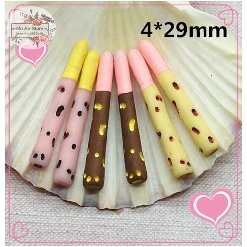 10pcs Resin Flat back Cabochon cookie bars imitation food Art Supply Decoration Charm Craft