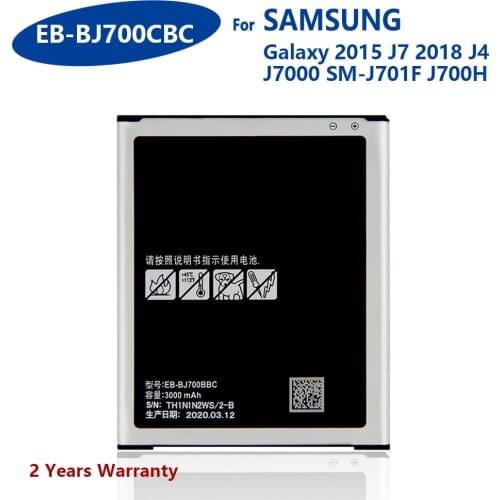 100% Genuine EB-BJ700BBC EB-BJ700CBE EB-BJ700CBC New Battery For Samsung GALAXY J7 J7008 J4 J700F J7009 J7000 J701F NFC 3000mAh