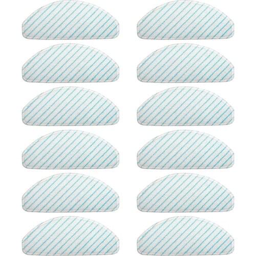 12 Pack Microfiber Mopping Pads for ECOVACS DEEBOT OZMO T8 T8 AIVI Vacuum Cleaner Moping Cloths Rags Spare Parts