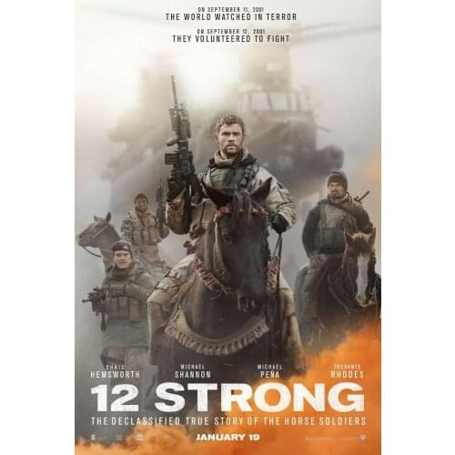 12 Strong Movie Art print Silk poster Home Wall Decor