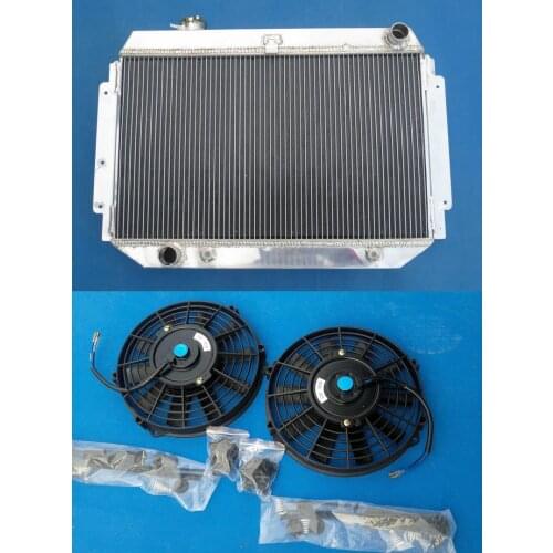 3 Row 56mm Aluminum Radiator + 2* Fan For HOLDEN HQ HJ HX HZ 253 & 308 V8 Hot Selling
