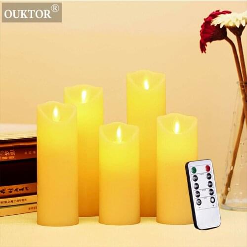 3pcs/lot Wireless Remote Control LED Candles Light With Timer Battery Operated Led Tea Lights for Christmas Party Wedding Decor