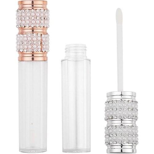 30pcs Pearl Diamond Lip Gloss Wand Tubes, 5ml Empty Lip Gloss Containers, Lipgloss Lip Balm Bottles LG012
