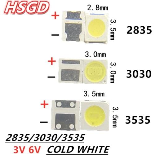 50-100Pcs For LG led tv backlight 3528 3030 3535 3V 6V 1W 3W kit electronique led for lcd tv repair Cool cold white