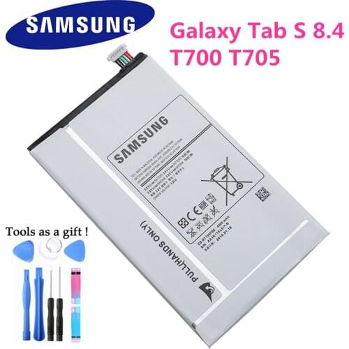 Samsung EB-BT705FBC Battery EB-BT705FBE For Samsung GALAXY Tab S 8.4 T700 T705 Genuine Replace Tablet Battery 4900mAh