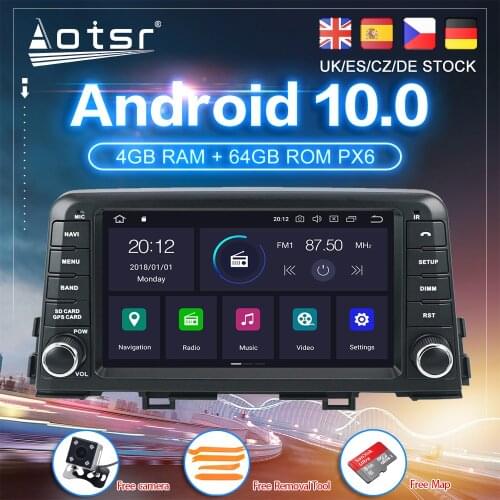 Android 10 For Kia Morning 3 picanto 2016 - 2020 Car DVD CD PX6 GPS Navigation Carplay Auto Radio Stereo Multimedia Player 2din