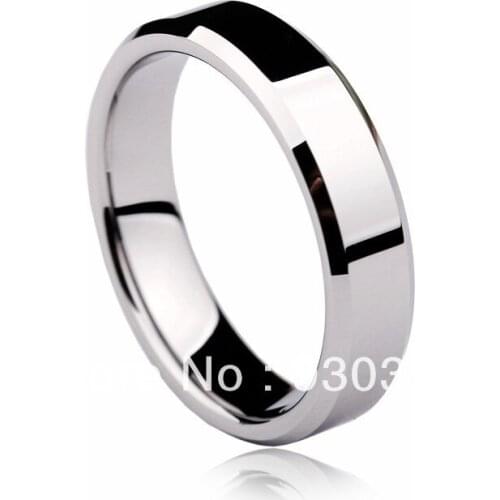 Free shipping and Free Engrave customize size 6-14 white tungsten Jewelry wedding bands for man
