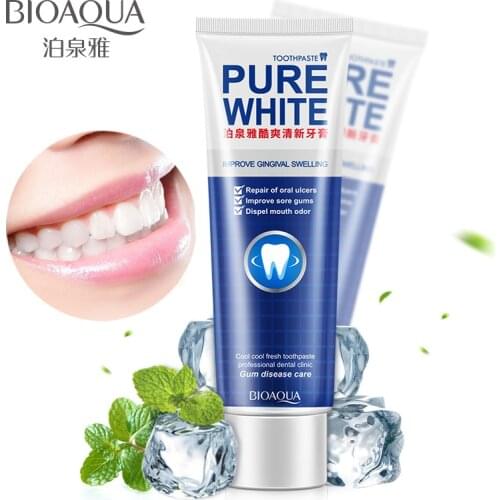 Bioaqua YaqingxinHaoshuang 120g toothpaste mint liulanxiang care toothpaste oral cavity remove tooth stains clean whitening care