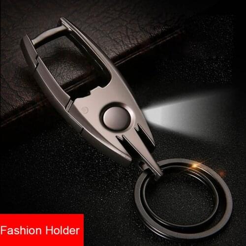 Bycobecy Key Bag Housekeeper LED Light Bat Key Case pendant Car Key Holder Opener Ring Key Metal Mens Custom Waist Organizer