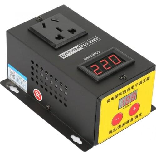AC 220V 10000W SCR Electronic Voltage Regulator High Accuracy Adjust Temperature Speed Controller Dimming Dimmer Thermostat