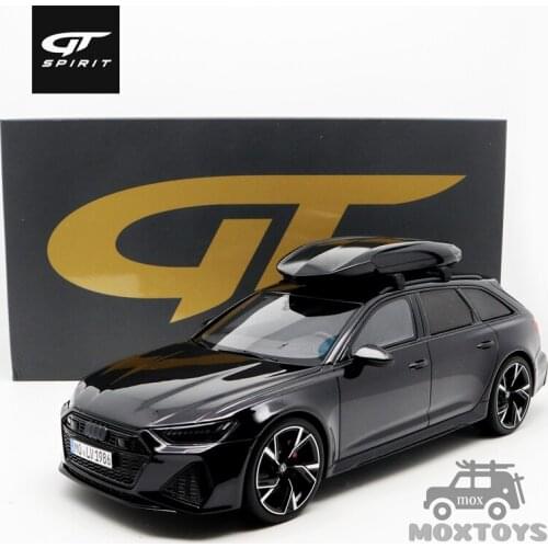GT Spirit 1:18 Audi RS6 AVANT (C8) Mythos Black w/Carbon Roof Case Resin Model Car