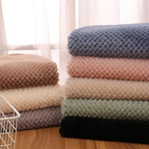 Imitation Rabbit Fur Thick Plush Fabric Pineapple Grid Clothing Fabric Fur Coat Vest Counter Decoration Cloth