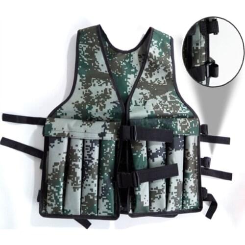 Camouflage Adjustable 10kg bear load iron sand vest Physical training vest Invisible Weight-bearing sandbag Running sand vest