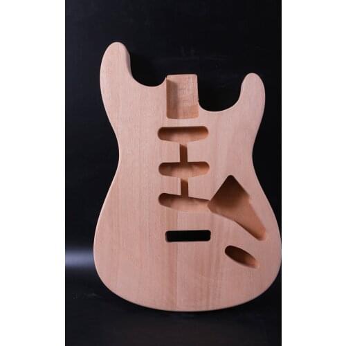 Unfinished Electric Guitar Body Solid wood Mahogany For Electric Guitar Replacement SSS style guitar parts accessories