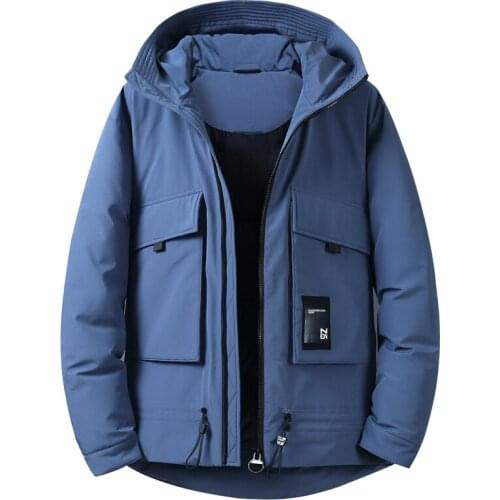 2020 Winter New Mens White Duck Down Jacket Fashion Casual Thicken Hooded Warm Jackets and Coats Male Brand Clothes