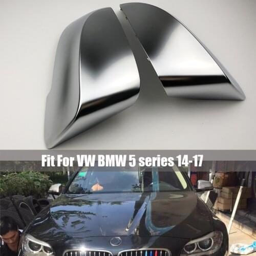 Matt silver chrome Rearview door side wing mirror cover caps For BMW 5 Series F10 F11 2014 2015 2016 2017 car mirror cover