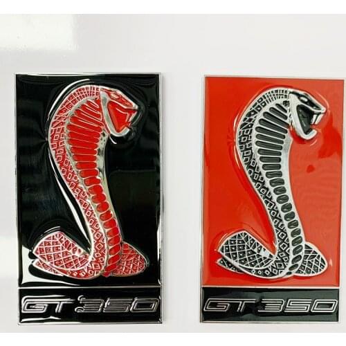 New 3D Metal Cobra Auto Front Grill Hood Grille Emblem Badge Body Trunk Fender Car sticker For Ford Mustang Shelby GT 350