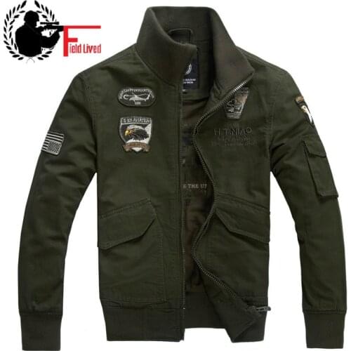 Mens clothing 2020 spring male military jacket male tactical Army Green black khaki militar cotton-padded coat army jacket 4XL