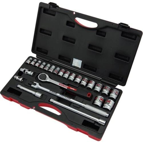 TAIWAN manufucture 24pcs 1/2 ratchet wrenches set auto tools repair set of tools flank sockets 10-32mm tools Combination