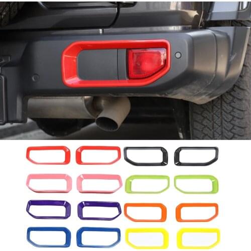 ABS Car Stickers for Jeep Wrangler JL Gladiator JT 2018-2021 Rear Bumper Fog Light Lamp Decoration Cover Accessories