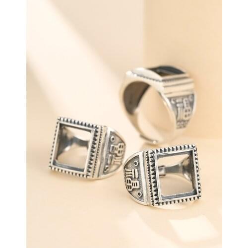 11.5*13mm 925 STERLING SILVER Semi Mount Bases Blanks base blank Pad ring Setting jewelry findings (without stone) A5428