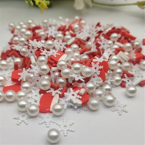 Snowflake Gloves 20g Christmas Halloween Flower Fish DIY Supplies Nail Art Polymer Transparent Clay Accessories DIY Sequin