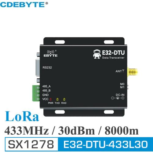 Ebyte E32-DTU(433L30) LoRa SX1278 RS232 RS485 433MHz 30dBm 1W Long Range IoT Wireless RF Transceiver Module