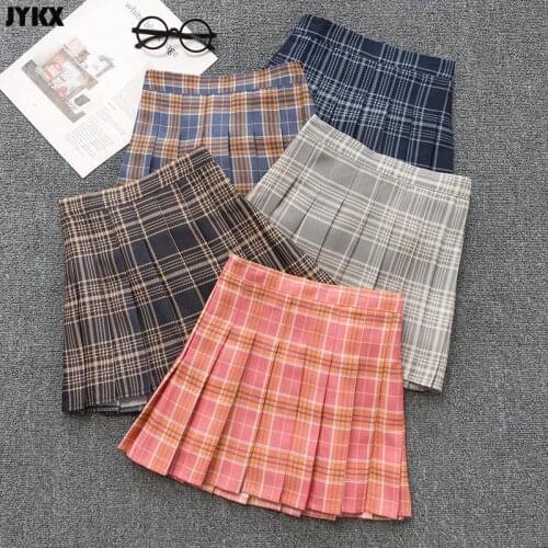 Girls' Pleated Skirt Skirt 2020 New Childrens College Style Little Girl Wild Plaid Skirt