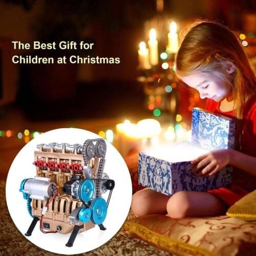 Resin Ornaments Assembly Full Metal Car Engine Model Kit Adult Childrens Toys