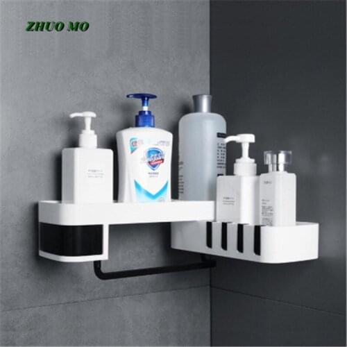 Shelf in Bathroom Corner Shelves Shampoo Holder Kitchen Storage Rack Mess Shower Organizer Wall Holder Space Saver For Home