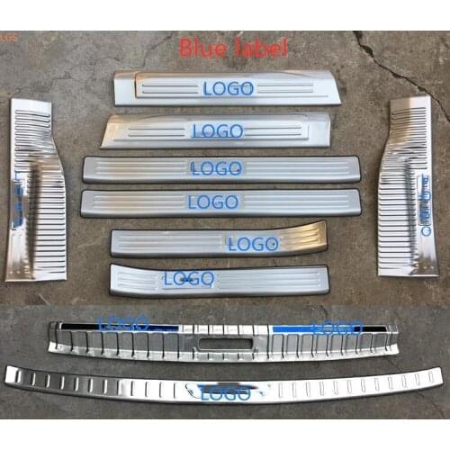 Stainless steel threshold bar trunk threshold guard plate anti-scratch protection car styling For Citroen C5 AIRCROSS 2017-2020