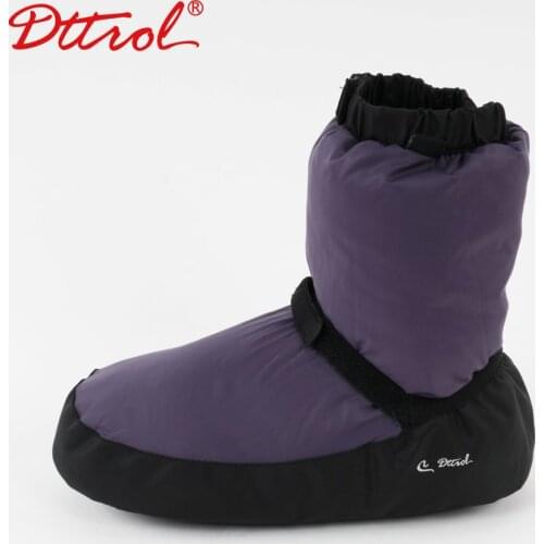 Girls Ballet Point Warm Shoes Ballet Castle Flo Ballet Dance Warm Boot Ballerina Warm-up Booties Grey/Black/Purple Dance Apparel