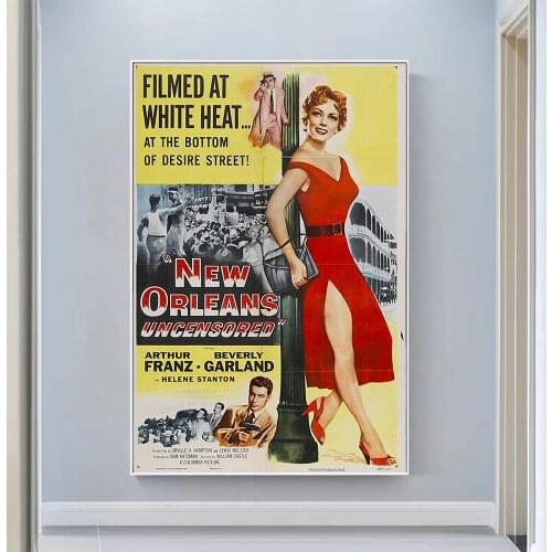 V0976 New Orleans Uncensored Vintage Classic Movie Wall Silk Cloth HD Poster Art Home Decoration Gift