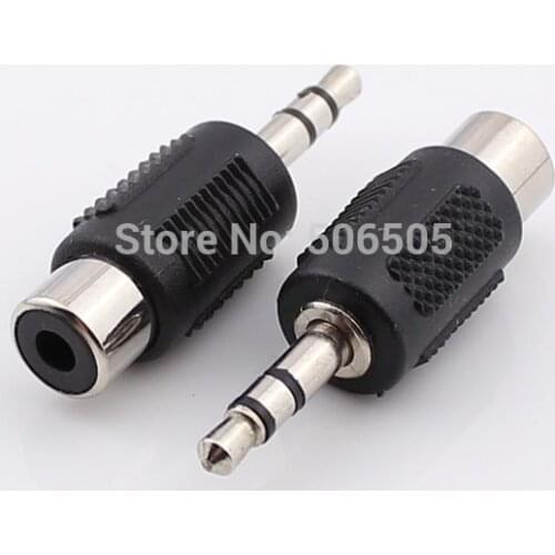 High Quality 3.5mm audio plug to RCA socket 3.5 Adapter 10pcs/lot