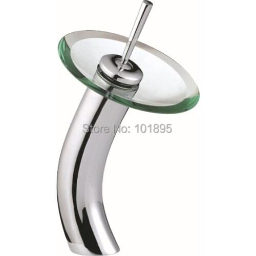X8307B2 - Luxury Deck Mounted Chrome Color Hot & Cold Water Glass Basin Faucet