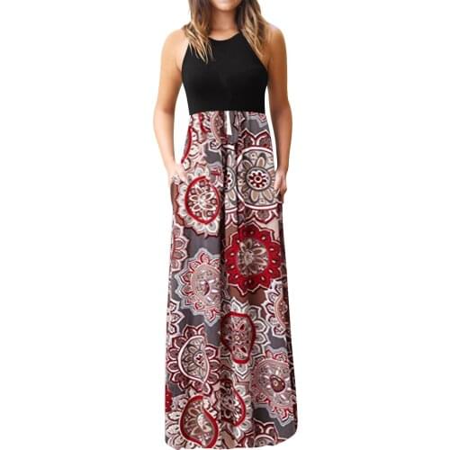 Summer Women Casual Tank Dress Plus Size Sleeveless O Neck Elegant Long Dresses For Women Clothing Vestidos Mujer Verano 2021