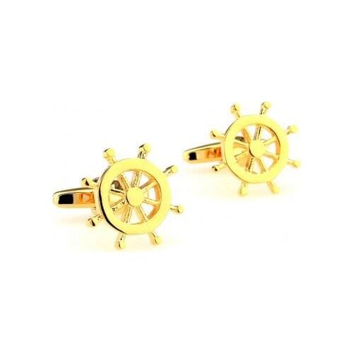 Gold Wheels Cufflink 15 Pairs Free Shipping