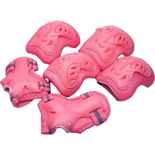 6pcs/set Kids Roller Skating Wrist Knee Elbow Protect Riding Pads Protection Child Adjustable Outdoor Sports Safety Guard