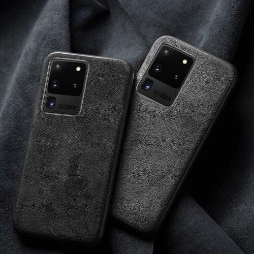 Phone Case For Samsung Galaxy S20 Ultra S10 S10e Note 10 Plus A50 A50S A30s A51 A71 Suede Leather Back Cover