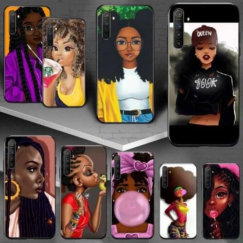 PENGHUWAN Black African Art melanin poppin Phone Case Cover For OPPO Realme 5 3 2 Pro F7 F9 F11 F3 RENO Cover