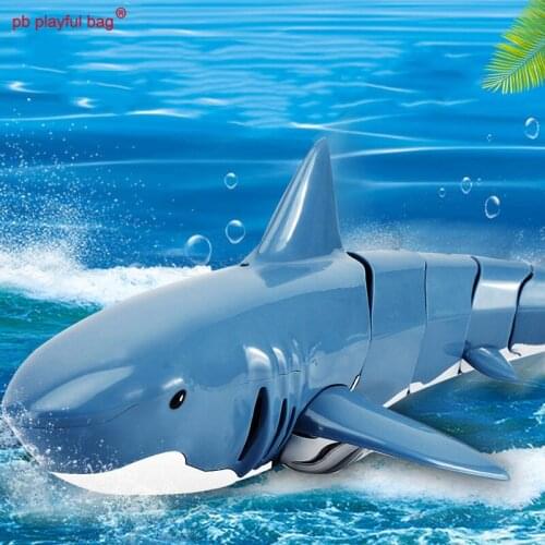 PB Playful Bag Childrens Toy Simulation 2.4G Waterproof Electric Remote Control Shark Double Propeller Drive Birthday Gift VG01