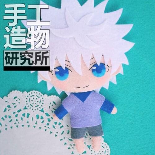 HUNTER×HUNTER Killua Zoldyck 12cm Keychain Handmade Materical Package Toys Mini Doll Stuffed Plush #4219 Children Birthday Gift